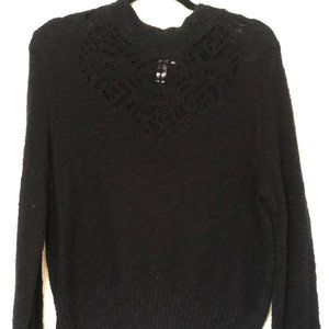 Sweater with patterned front
